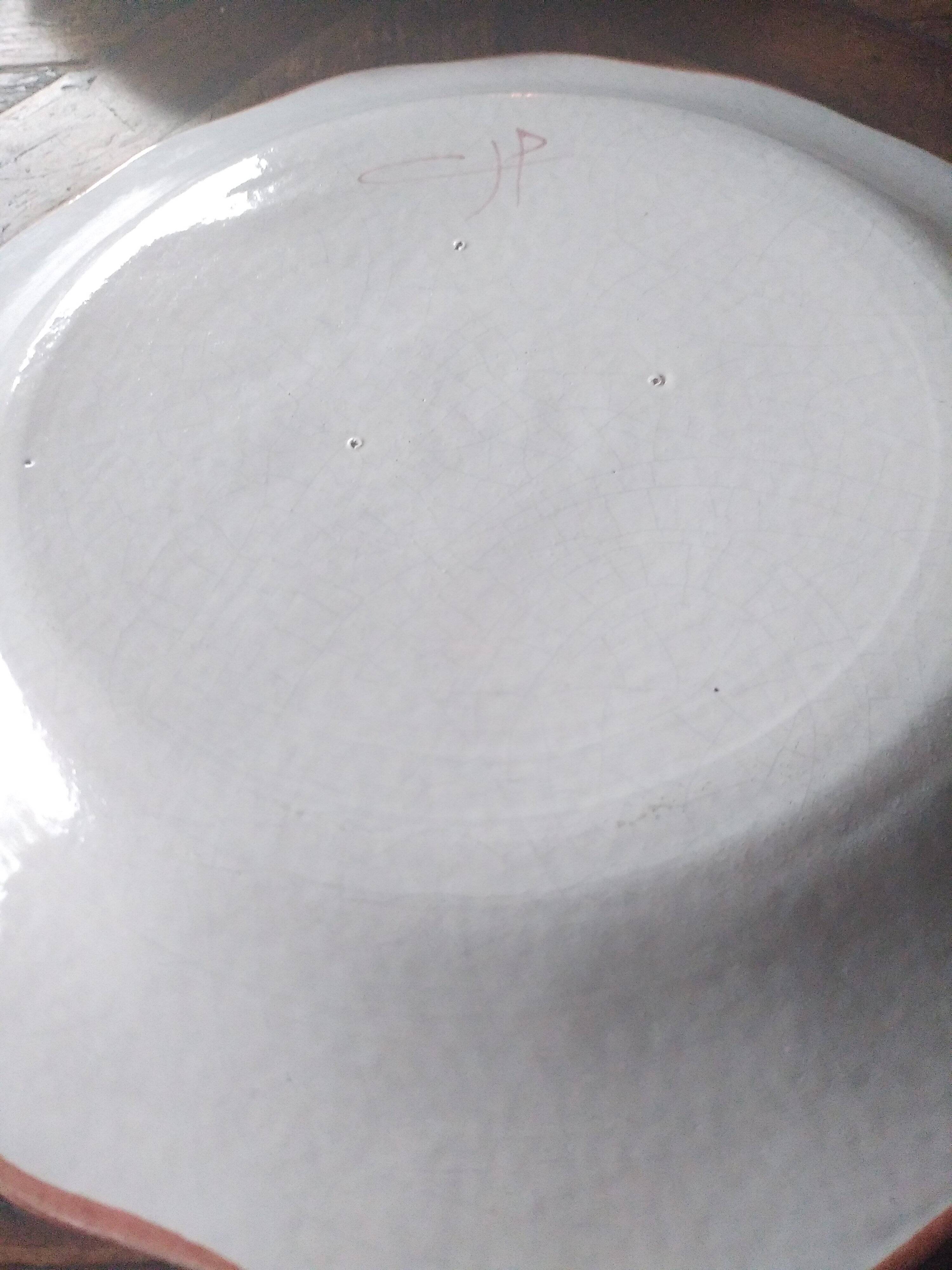 Ceramic plates. 70s/80s Work inspired by the 16th and 17th centuries.