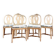 Suite Of Six Louis XVI Style Lacquered Wood Chairs