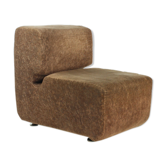 Ivan Matusik velour lounge chair from Hotel Kyjev, Czechoslovakia 1970s