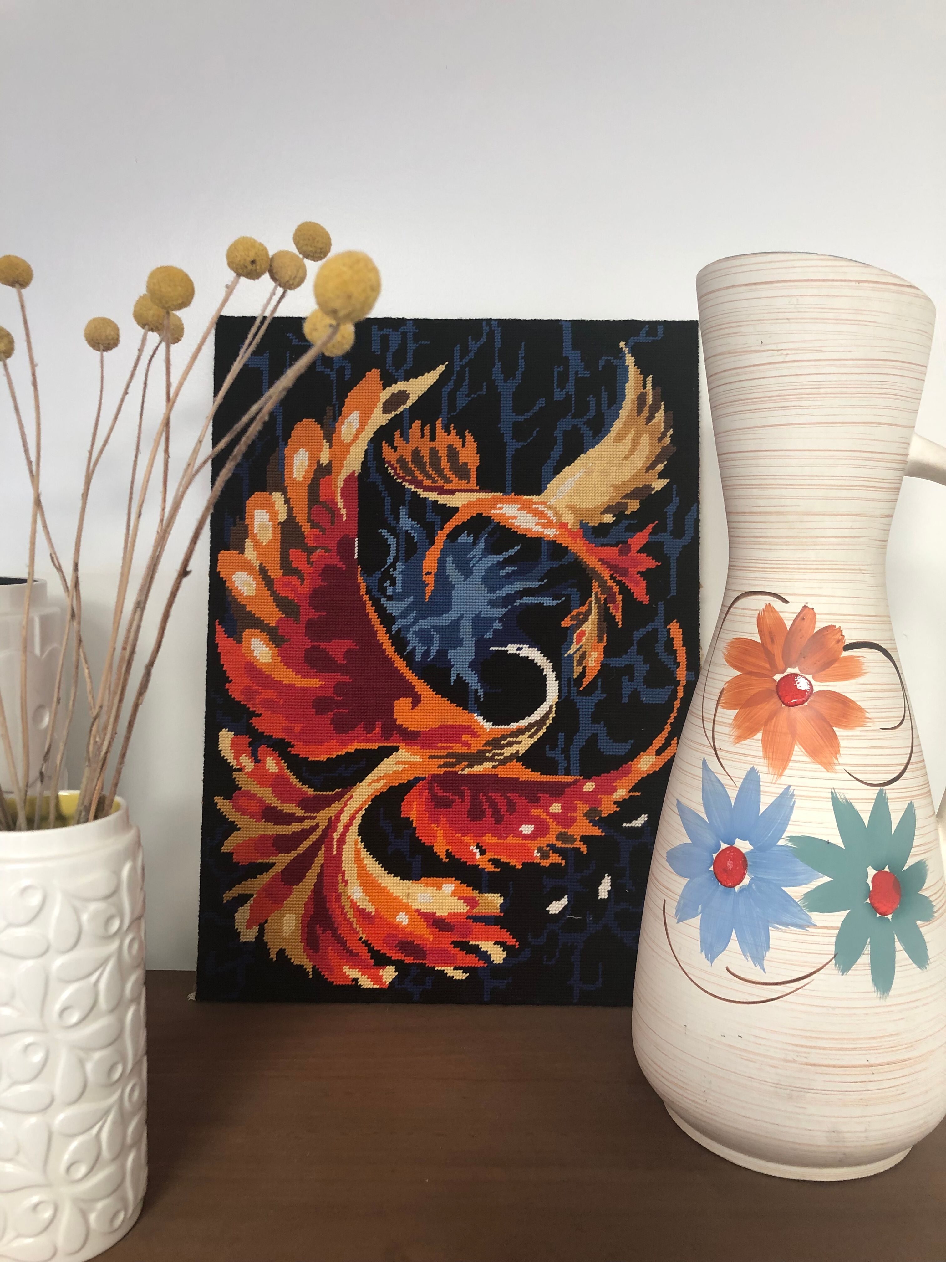 Tapestry vintage canvas 60's