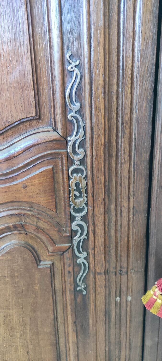Louis XV two-door oak wardrobe
