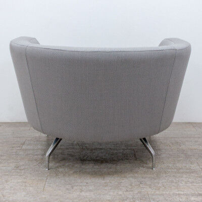 Fauteuil orangebox en tissu gris