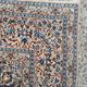 Vintage Persian Nain carpet, handwoven wool and silk from the 1940s.