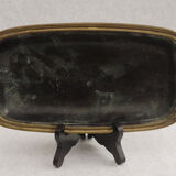 Dark green rectangular bronze dish