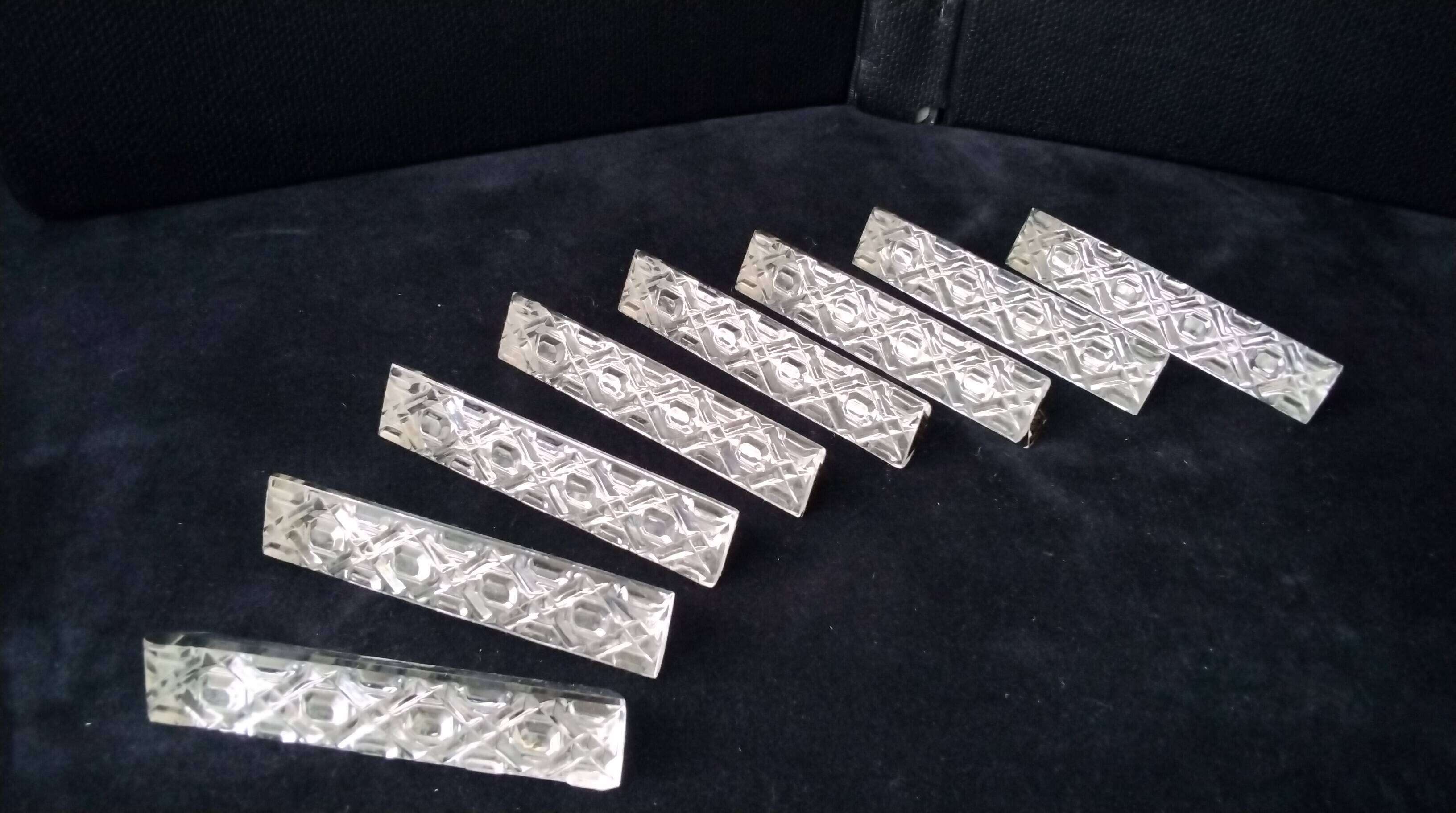 8 crystal lead knife rests
