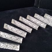 8 Porte couteaux en cristal au Plomb
