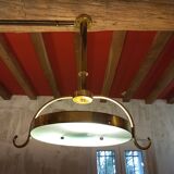 2 gold metal chandeliers