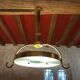 2 gold metal chandeliers