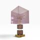 Lampe Attr. à Romeo Rega en lucite et laiton, 1970