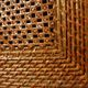 Square placemat in woven rattan and caning