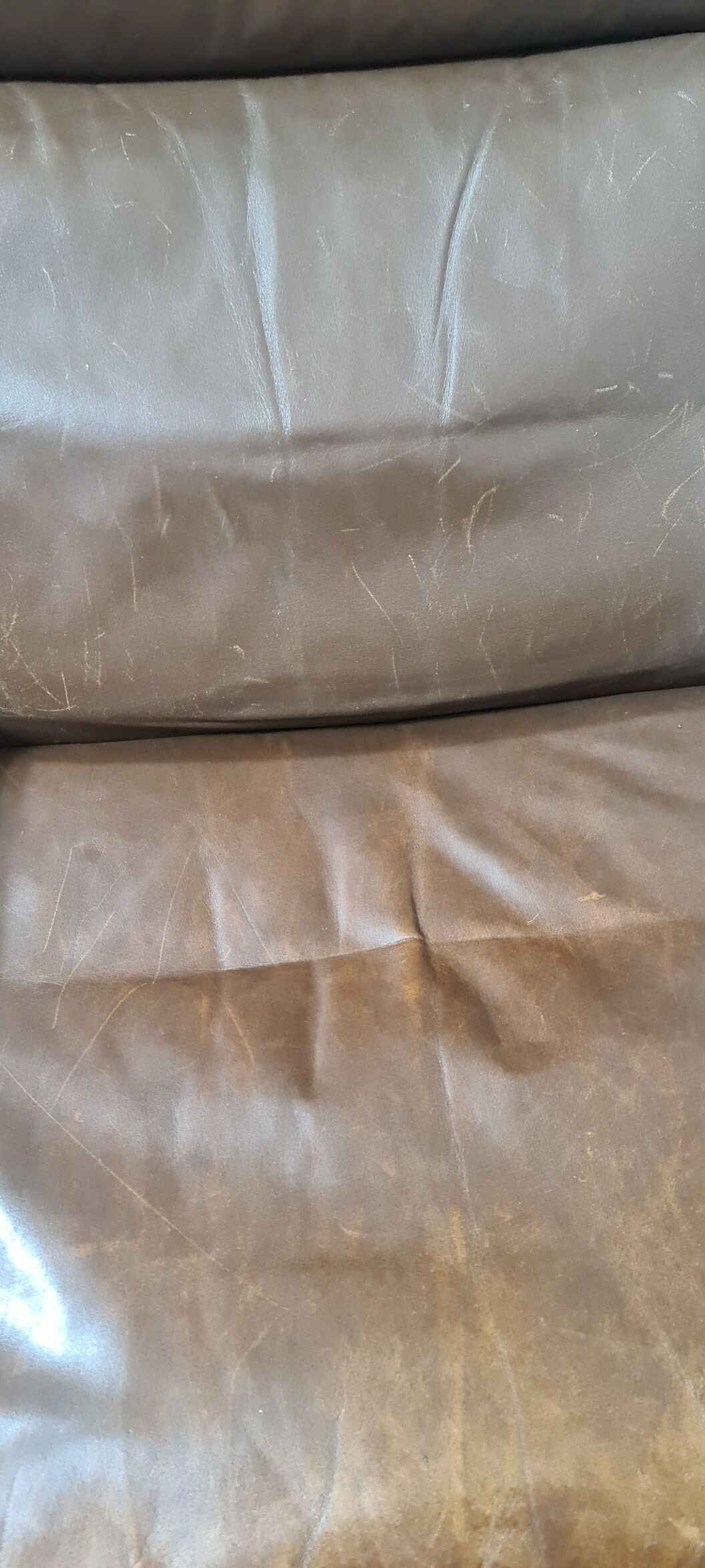 Brown leather Danish design arm chair by I Olsen&son Mobelfabrik