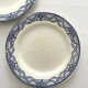 2 antique flat plates made of ironstone "Directoire" Salins