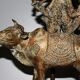 Shiva lamp in bronze.