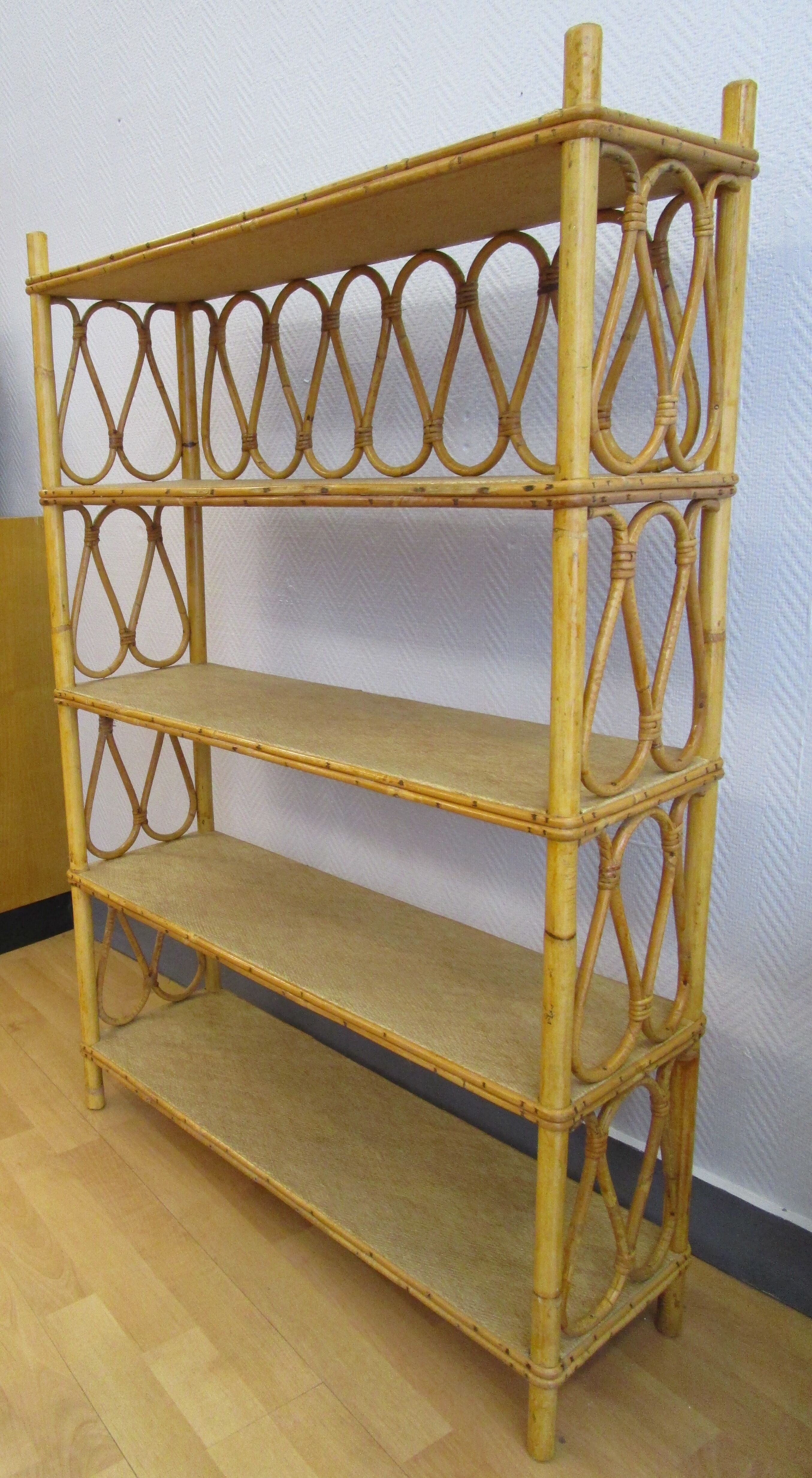 Rattan shelf 50s 60s