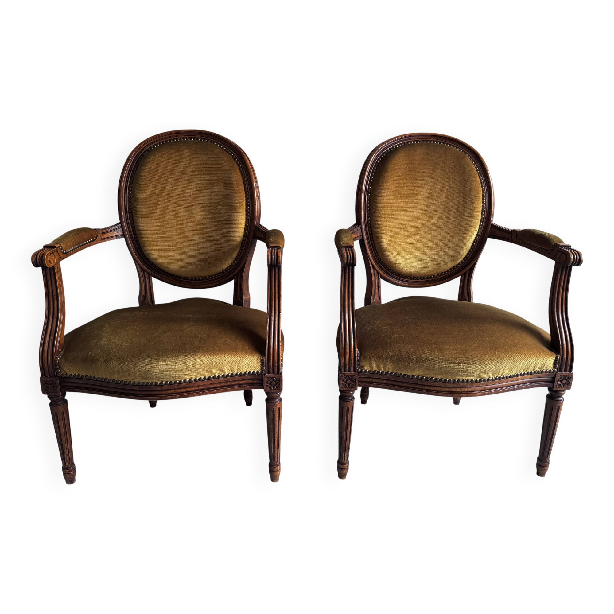 Louis XVI toadstool armchairs
