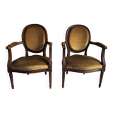 Louis XVI toadstool armchairs