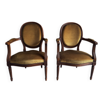 Louis XVI toadstool armchairs
