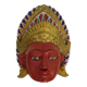 Mask of Dewi Sita Goddess Ramayana Carved Wood Mural Folk Art