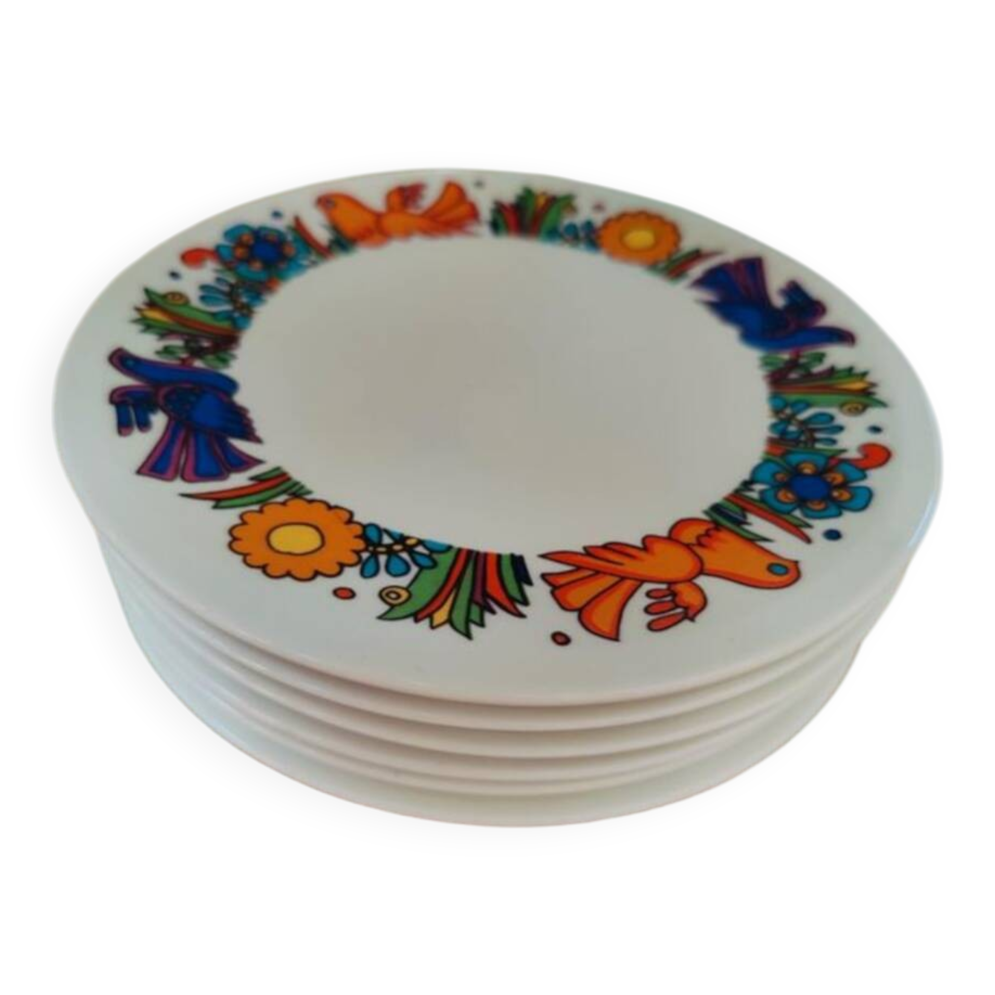 Suite de 6 assiettes acapulco