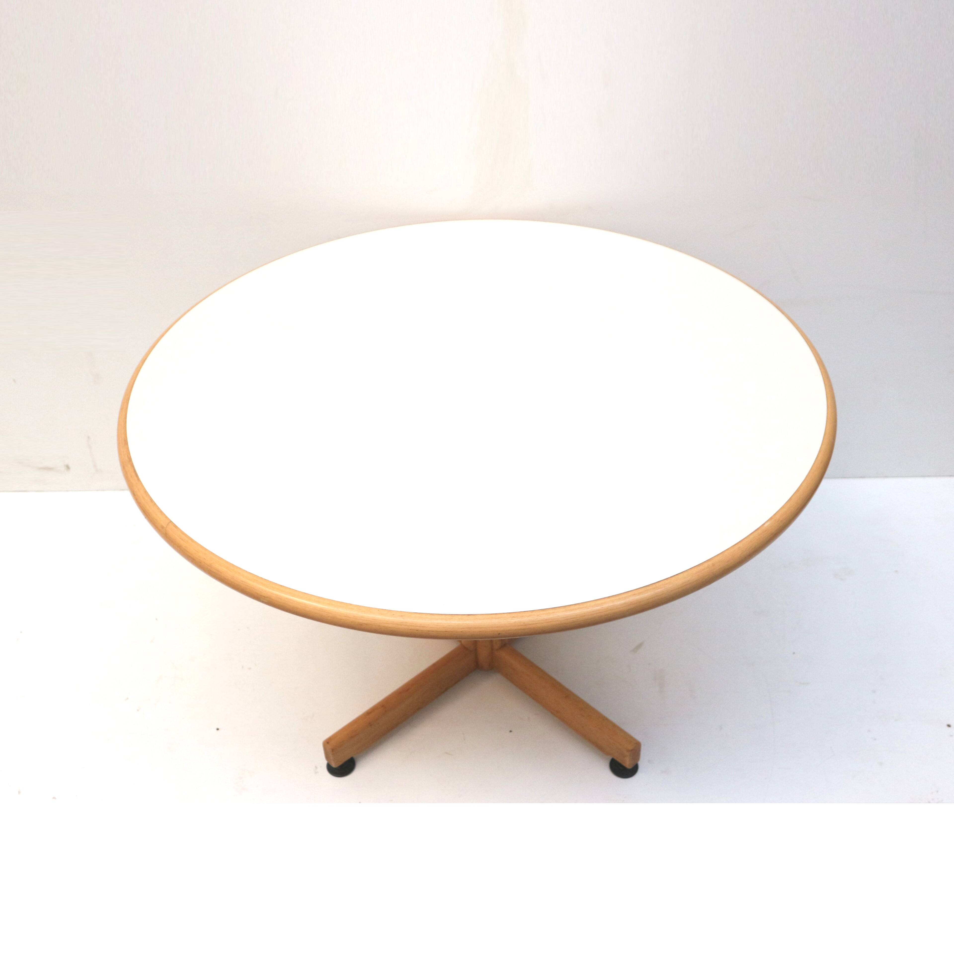 4x Vintage round dining table by Bruno Rey for Kusch and Co from the 1970s