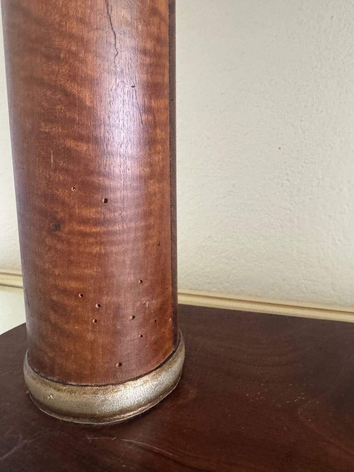 Art Deco wooden pedestal table