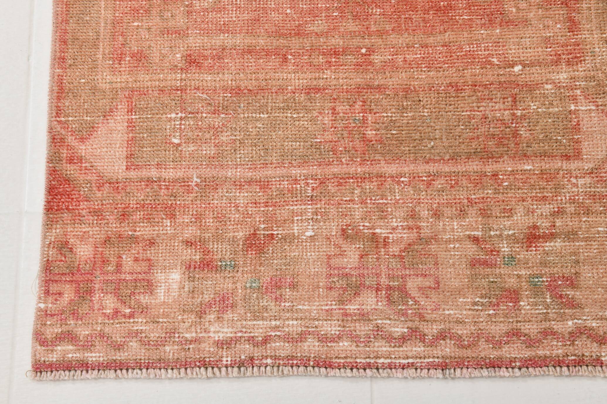 2x12 Stair Red & Pink Vintage Runner Rug, 73x382Cm