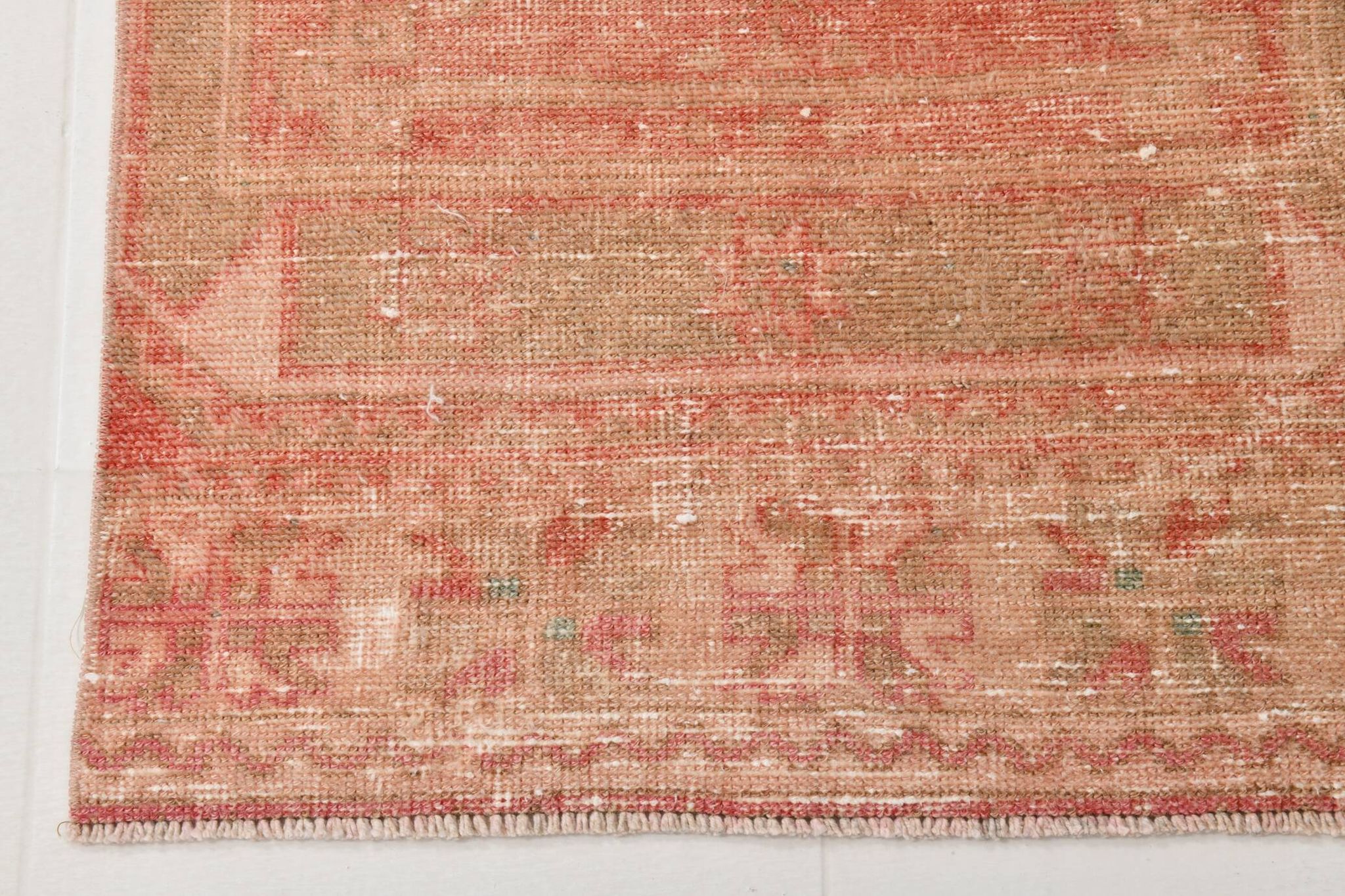 2x12 Stair Red & Pink Vintage Runner Rug, 73x382Cm