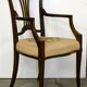 Hepplewhite armchair in hardwood on delicate legs with original seat.