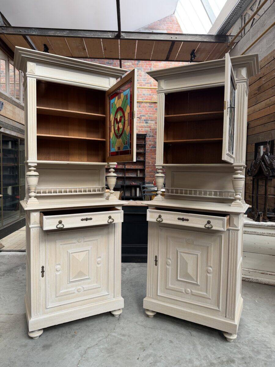 Pair of two-body buffets in solid oak from the early 20th century.