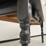 Farm table desk turned legs