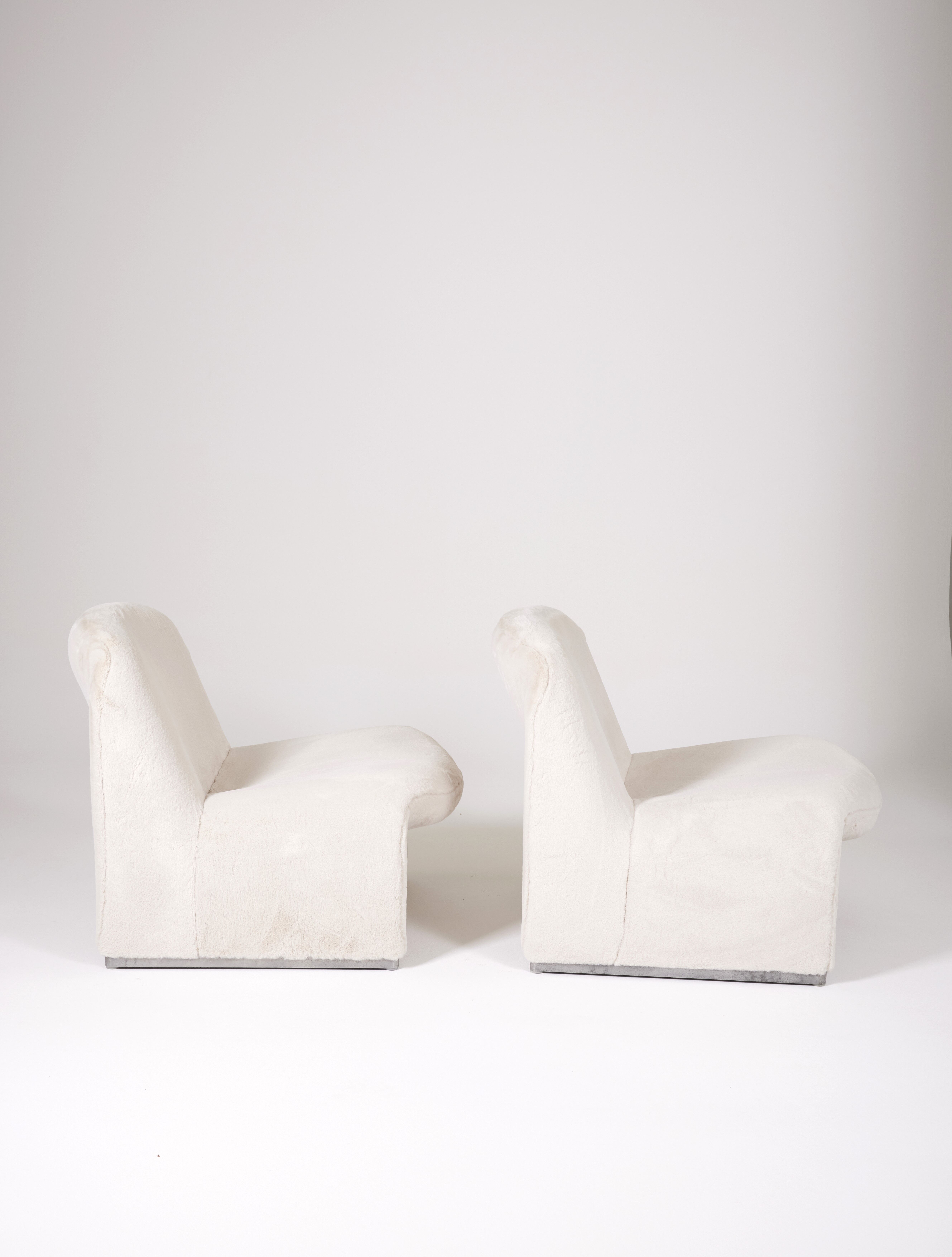 Pair of Alky armchairs by Giancarlo Piretti for Artifort, Italy 1970s