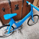 Old toy, Vintage blue wooden bicycle, child's room decor