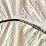 Old rearview mirror - black and gold plastic frame - 34 x 55 cm
