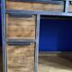 Industrial desk made of iron and wood
