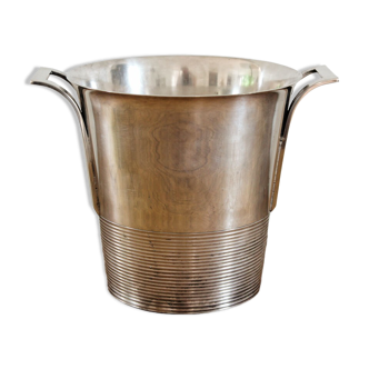 Art Deco champagne bucket, silver metal