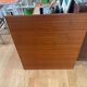 Vintage wall mirror — wood & brass finish (1970s)