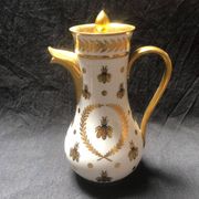 Vintage Limoges Porcelain Chocolate Set: Empire Style, Hand-Painted Bees