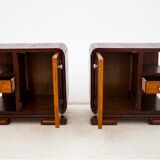 Art Deco bedside tables, Poland, 1940