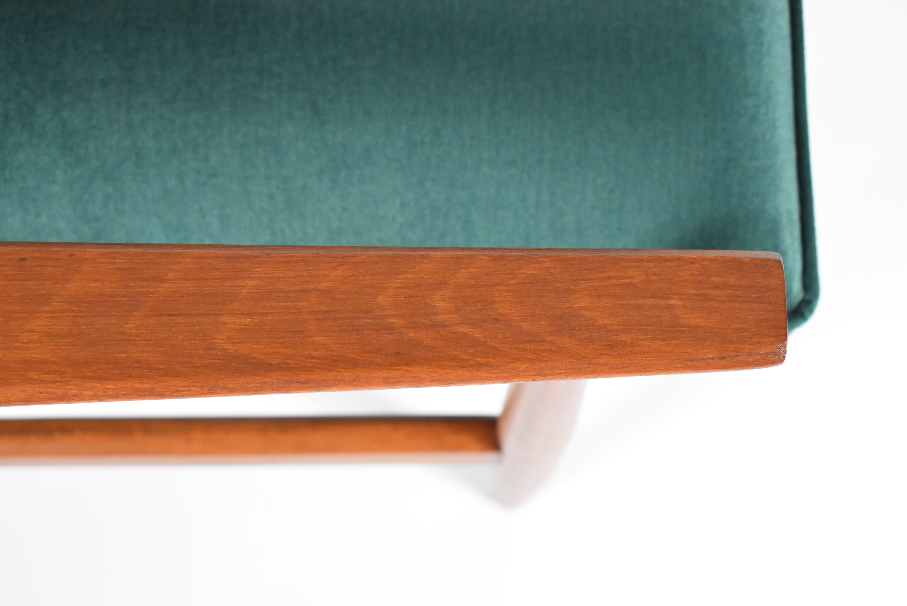 Vintage armchair "Fox" - designer H. Lis, 1970s, green bottle velvet