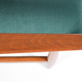 Vintage armchair "Fox" - designer H. Lis, 1970s, green bottle velvet