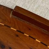 Wooden tray, inlaid decoration with marquetry and mother-of-pearl.