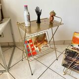 Vintage 1960s brass side table/magazine rack