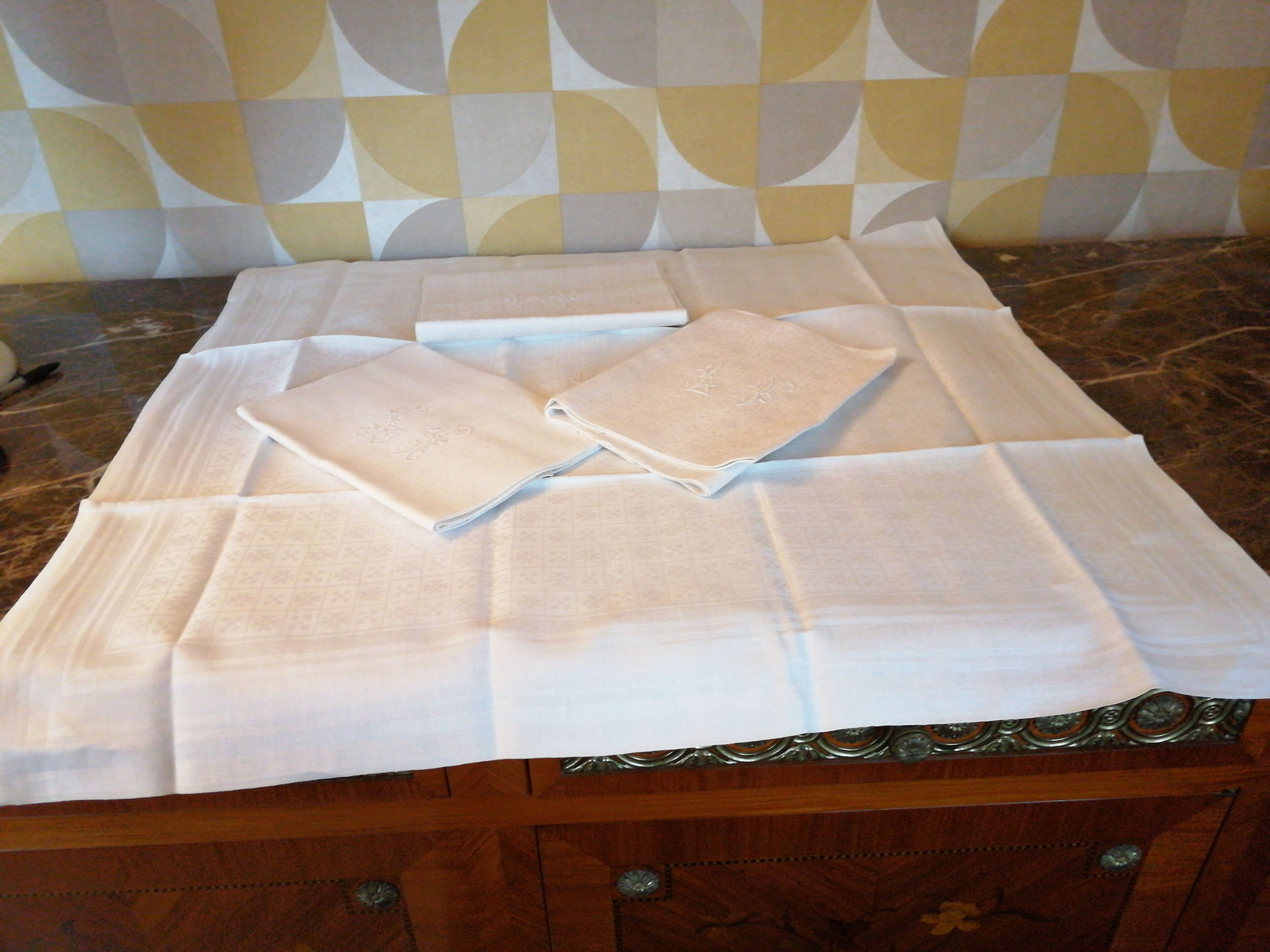 Antique embroidered napkins