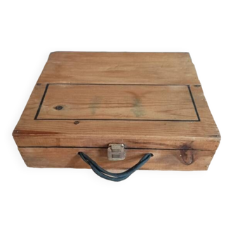 patinated solid wood suitcase box Storage dp 0224003