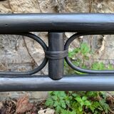 Vintage black rattan headboard 142cm