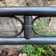Vintage black rattan headboard 142cm