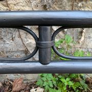 Tête de lit vintage en rotin noir 142cm