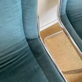 Ensemble 4 chaises design en acier et tissu