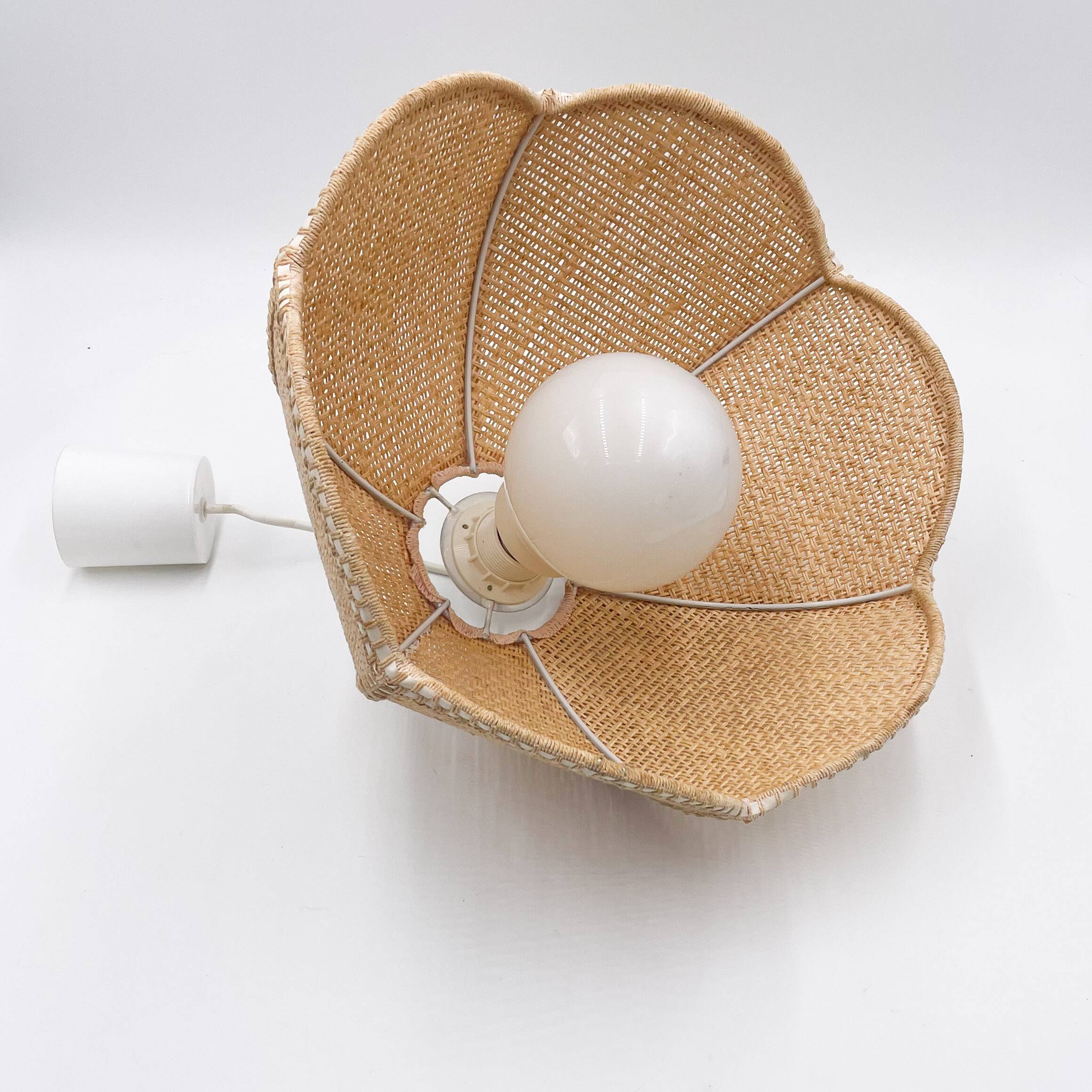 Vintage wicker flower pendant