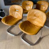 Suite of 6 Sabrina chairs by Gastone Rinaldi for Rima 1970